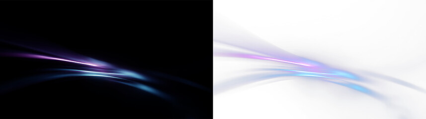 Light swirls of colors on a transparent background create an abstract visual design for art and graphic use © tanandaa