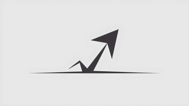 Sleek arrow icon crossing baseline &ndash; Suitable for economic recovery, hitting targets, or positive change.