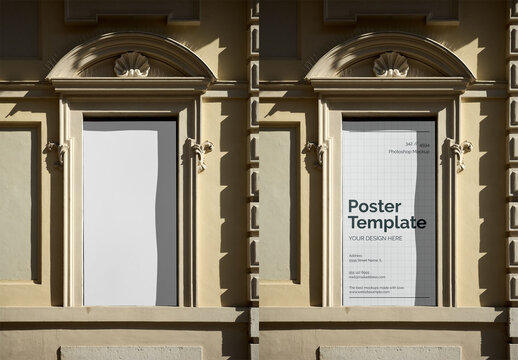Mockup Of Customizable Vertical Poster In Archway