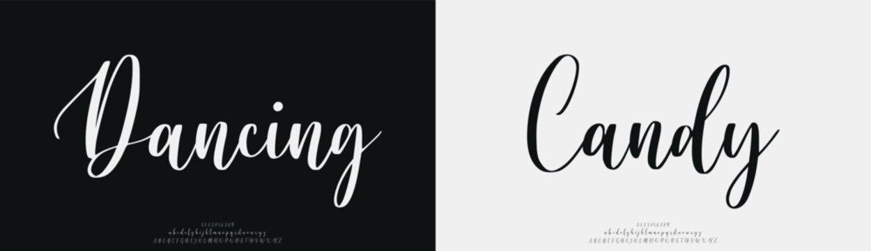 Dancing Candy, signature Font Calligraphy Logotype Script Brush Font Type Font lettering handwritten
