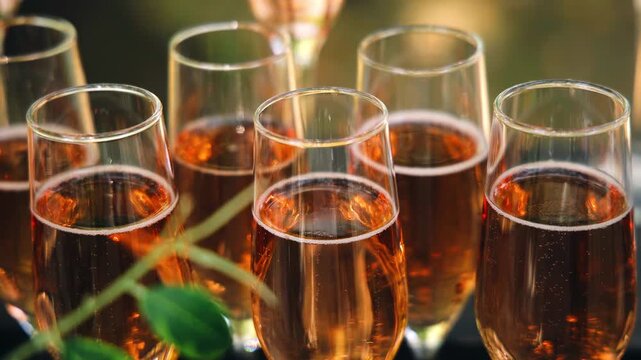 Glasses of wine are hardly worth it and you can see the bubbles of the bastard rising up. Super close-up
