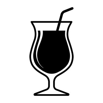 Tropical drink in poco grande glass icon