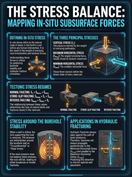 Understanding Stress Balance in Subsurface Forces and Tectonic Regimes for Hydraulic Fracturing Applications