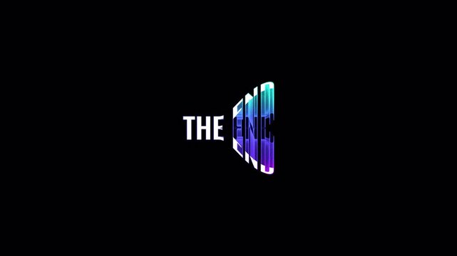 The End Text Animation with Center Split Effect and Wavy Motion Dividing into Upper and Lower Parts Colorful Style with Dynamic Shadow on Transparent Alpha Channel Background 4K Video