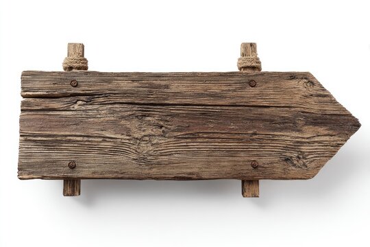 Old wooden directional sign board.