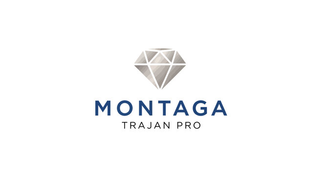 Montaga Trajan Pro brand logo design.
