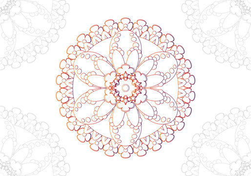 Vector gradient mandala template for invitations, postcards, weddings, covers, brochures, flyers, banners, logos