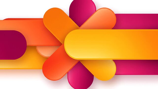 Colorful abstract shapes overlap background.