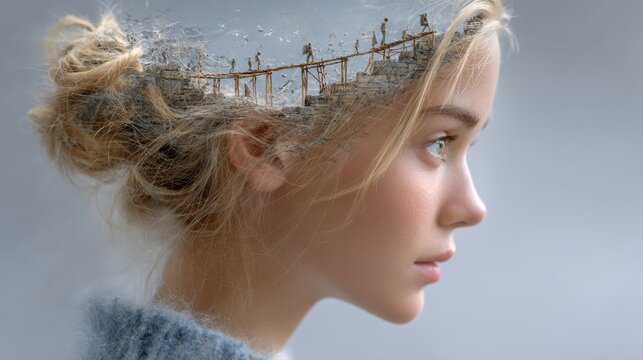 Executive function concept with ADHD and mental organization issues