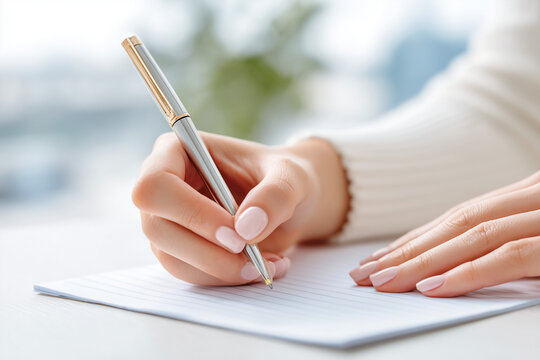 Cursive handwriting practice notebook with pen and ink