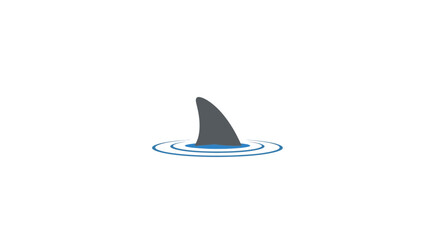 Fototapeta premium Shark fin in the water surface.