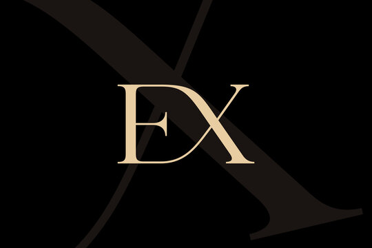 EX or XE letter logo icon design. Classic style luxury initials monogram.