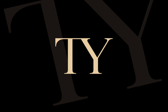 TY or YT letter logo icon design. Classic style luxury initials monogram.