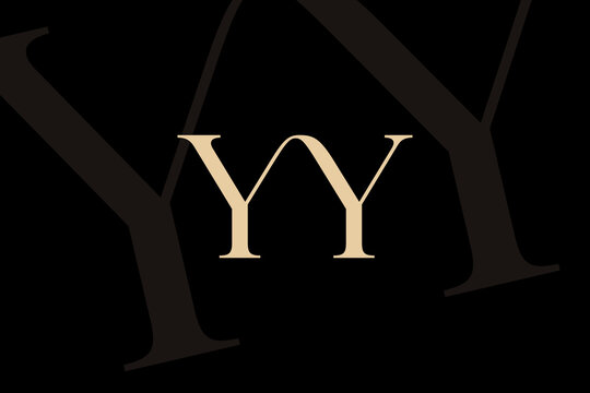 YA or AY letter logo icon design. Classic style luxury initials monogram.