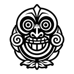 Fototapeta premium A glyph style icon of maori tattoo