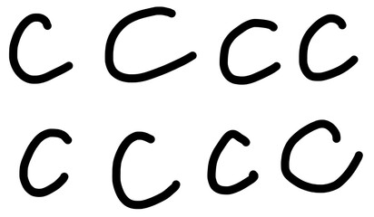 Fototapeta premium hand drawn alphabet C