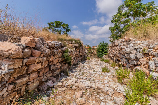 Ancient path at Byblos archaeological site, Lebanon