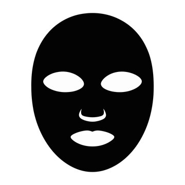 Vector of a face mask with simple features
