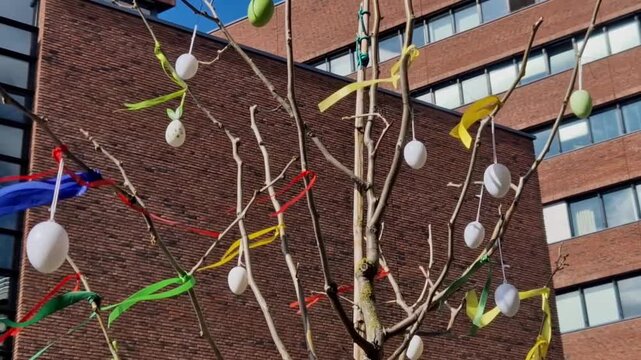 Easter tree called an Osterbaum in German in Czech, given the UI text in your screenshot. This is charming tradition where bare branches are decorated with colorful eggs and ribbons welcome spring.