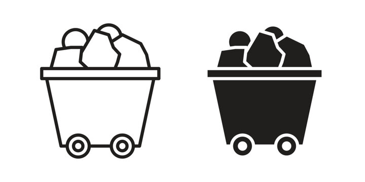 Raw material icon Line Design Vector Illustration. Solid Black icons
