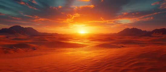 Fototapeta premium Dramatic desert sunset