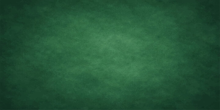 A blank green chalkboard background with a vintage grunge texture and aged wall pattern creates a retro design backdrop for artistic paper or canvas material