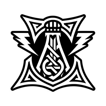 Thor symbol icon in solid style