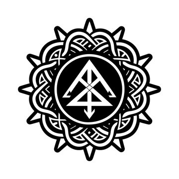 A glyph style icon of uruz tattoo symbol