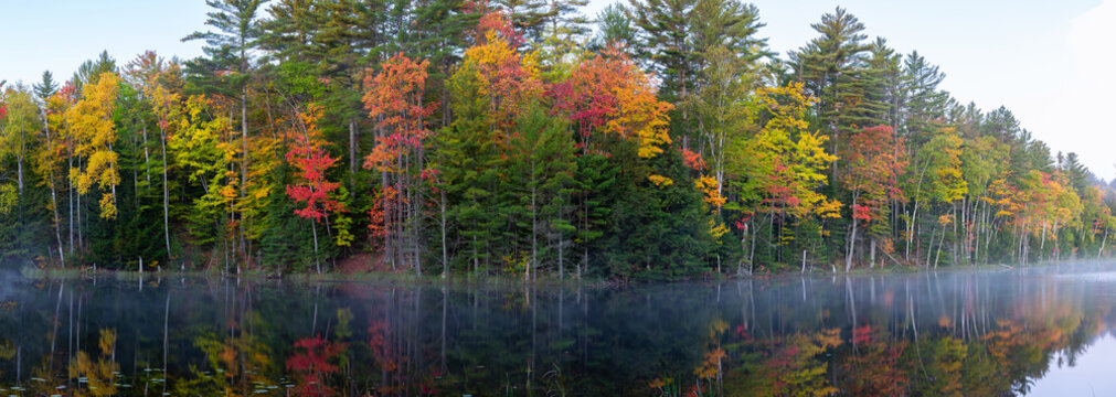 64776-01119 Council Lake in fall Alger Co. MI
