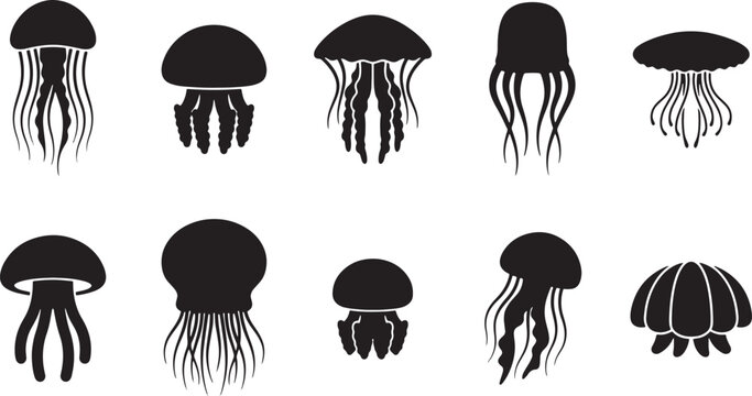 Black and white line collection of various hairstyles and headwear silhouettes line silhouettes hats