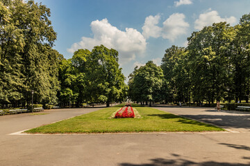 Saxon Garden in Warsaw, Poland