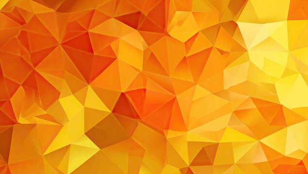 Colorful low-poly background with a combination of yellow, orange, and golden geometric shapes