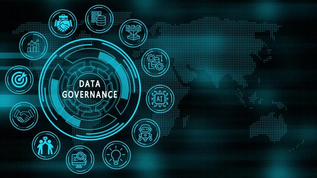  data governance  concept animation. Business, Technology, Internet and network concept. animation video