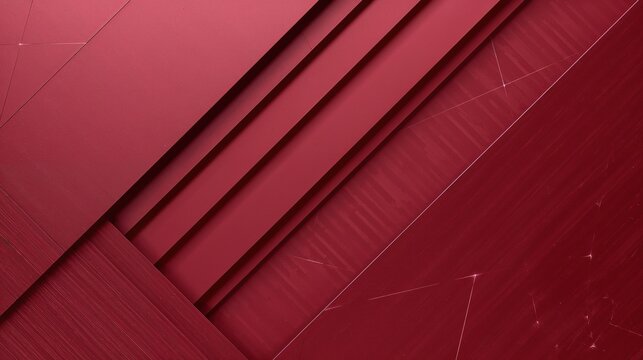 Fondo abstracto rojo con capas diagonales y efecto profundidad