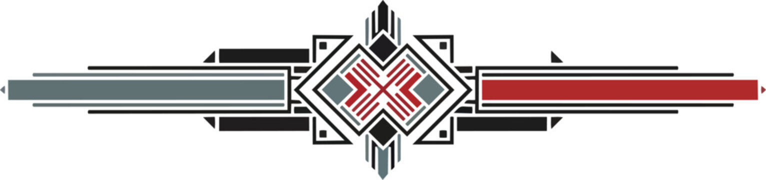 Geometric abstract decorative element design vector illustration