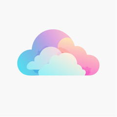 Fototapeta premium Abstract representation of soft, pastel-colored clouds, suggesting a gentle and ethereal atmosphere