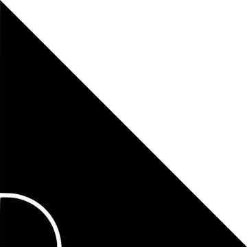 Right angled triangle acute angled silhouette
