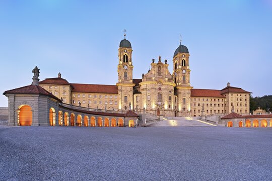 Benedictine abbey, monastery, place of pilgrimage, Einsiedeln, Canton Schwyz, Switzerland