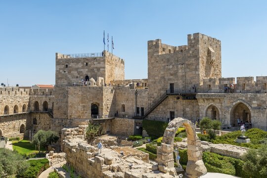 Ruins of a Citadel, David's Citadel, Tower of David, Old City Wall, Jerusalem, Israel
