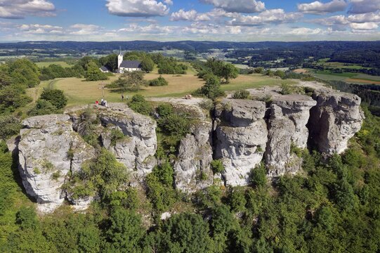Staffelberg, 539m, near Bad Staffelstein, district Lichtenfels, Franconian Switzerland, Franconian Alp, Upper Franconia, Franconia, Bavaria, Germany