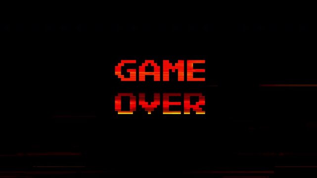 Glitch Restart Message Animation System Reboot Error Screen