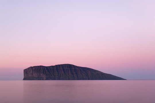 Fugloy island in the light of the midnight sun, Fugloy, Nor&eth;oyar, Faroe Islands, Denmark