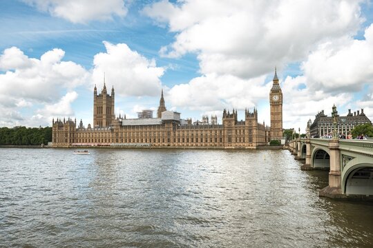 Westminster Palace with Big Ben, Themse, London, England, Great Britain