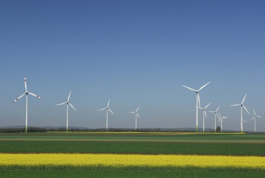 Wind farm, Weiden, Burgenland, Austria