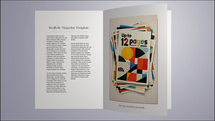 Realistic Editorial Magazine Mockup