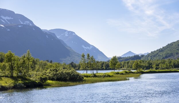 River in Innerdalen High Valley, Mountains, Trollheimen Mountain Area, Sunndal, M&oslash;re og Romsdal, Vestlandet, Norway