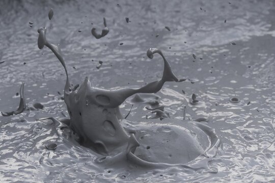 Splashing mud pot, high temperature area N&aacute;maskar&eth; or Namskard, N&aacute;mafjall, M&yacute;vatn, North Iceland, Iceland