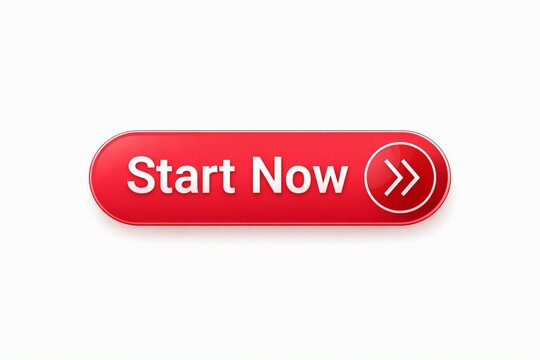 Bright red call-to-action button prompting immediate user engagement with start now text