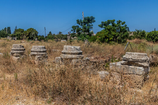 Temple of Eshmun ruins near Sidon town, Lebanon