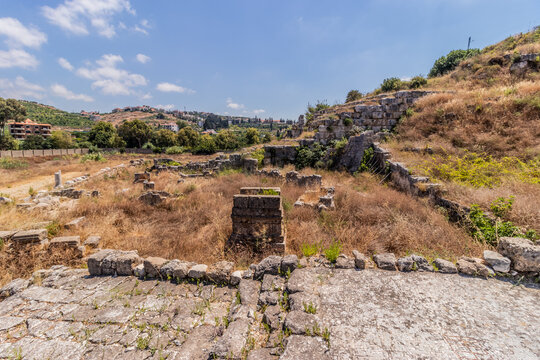 Temple of Eshmun ruins near Sidon town, Lebanon